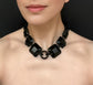 VICTORIAN WHITBY JET GEOMETRIC COLLAR NECKLACE