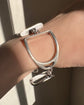 VINTAGE FRENCH SILVER LARGE STIRRUP BRACELET