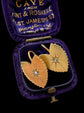 VICTORIAN 15CT GOLD & DIAMOND HEART EARRINGS