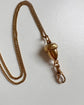 ANTIQUE 9CT GOLD ACORN & DOG CLIP CHAIN EXTENDER / BAIL