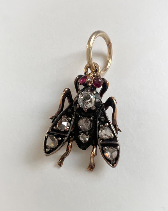 VICTORIAN DIAMOND FLY PENDANT
