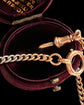ANTIQUE BI-COLOUR 18CT GOLD & PLATINUM CURB ALBERT CHAIN