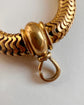 HUGE VICTORIAN PINCHBECK HEART PENDANT & SNAKE CHAIN