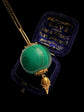 ETRUSCAN REVIVAL MALACHITE SPHERE PENDANT