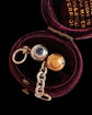 ANTIQUE PLATINUM & SAPPHIRE SPHERE CHAIN CHARMS