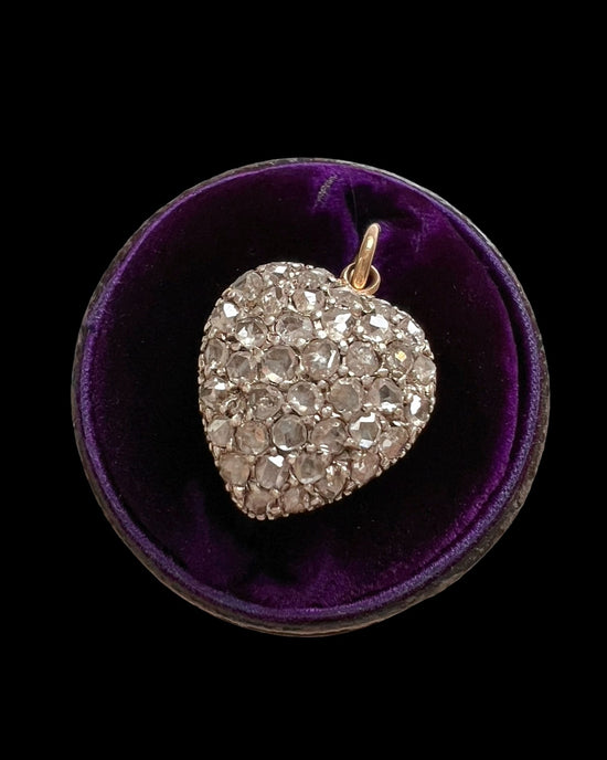 ANTIQUE DIAMOND HEART PENDANT