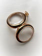 19TH CENTURY FACETED GLASS & ENAMEL 18CT GOLD LOCKET