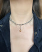 ANTIQUE 18CT GOLD & DIAMOND SPHERE CHAIN CHARM