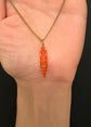 (SALE) EARLY 19TH CENTURY CARVED CORAL AMPHORA URN PENDANT