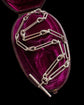 VICTORIAN SILVER PAPERCLIP & LOVERS KNOT ALBERT CHAIN
