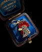 VICTORIAN DIAMOND & ENAMEL COCKEREL PENDANT