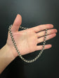 GEORGIAN SILVER STAR BELCHER CHAIN