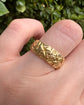 ANTIQUE CHUNKY ‘IVY & ROSE’ MOTIF 18CT GOLD RING