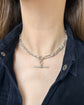 ANTIQUE SILVER PAPERCLIP ALBERT CHAIN