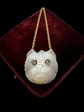 VICTORIAN CARVED MOONSTONE & DIAMOND DOG NECKLACE