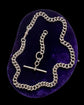 ANTIQUE CHUNKY SILVER CURB ALBERT CHAIN