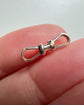 VICTORIAN 15CT WHITE GOLD DOUBLE DOG CLIP