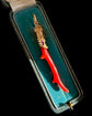 ANTIQUE 15CT GOLD SNAKE & CORAL PENDANT