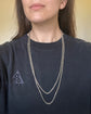 ANTIQUE SUPER LONG SILVER FLAT BELCHER GAURD CHAIN