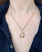 VICTORIAN 18CT GOLD MIXED METAL HORSESHOE PENDANT