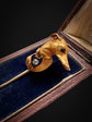 VICTORIAN WHIPPET STICKPIN WITH DIAMOND HEART COLLAR