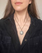 19TH CENTURY OVAL PASTE & SILVER GILT PENDANT