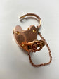 VICTORIAN 9CT GOLD HEART PADLOCK WITH WORKING KEY