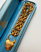 GEORGIAN PINCHBECK HEART PADLOCK BRACELET