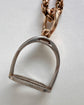ANTIQUE PLATINUM STIRRUP PENDANT