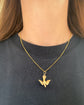 ANTIQUE 15CT GOLD DOVE BIRD PENDANT