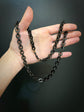 VICTORIAN WHITBY JET BELCHER CHAIN NECKLACE