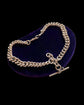 EDWARDIAN HEAVYWEIGHT SILVER DOUBLE CURB ALBERT CHAIN
