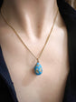 19TH CENTURY DIAMOND & BLUE ENAMEL EGG PENDANT