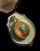 VICTORIAN 15CT GOLD LOCKET WITH TURQUOISE & DIAMOND HEART MOTIF