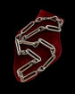 ANTIQUE SILVER PAPERCLIP & LOVERS KNOT CHAIN