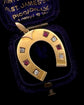 LARGE VICTORIAN RUBY & DIAMOND HORSESHOE PENDANT