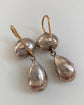 EARLY 19TH CENTURY DOUBLE PASTE DROP EARINGS