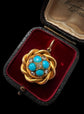 VICTORIAN TURQUOISE & DIAMOND PENDANT
