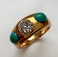 VICTORIAN CHUNKY DIAMOND & TURQUOISE RING
