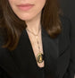 EARLY 19TH CENTURY SWISS ENAMEL COMPACT/MIRROR PENDANT