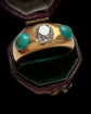 VICTORIAN CHUNKY DIAMOND & TURQUOISE RING