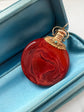 EARLY 19TH CENTURY FRENCH MARBLE GLASS & GOLD SCENT BOTTLE PENDANT