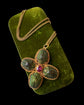 VICTORIAN SCARAB BEETLE & GARNET PENDANT / BROOCH