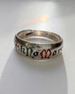 ANTIQUE SILVER & ENAMEL ‘I ASK NO MORE’ RING