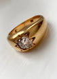 VICTORIAN DIAMOND & 18CT GOLD GYPSY RING