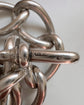 HUGE VICTORIAN TWIST OPEN CURB SILVER ALBERT CHAIN
