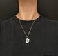 VICTORIAN ENAMEL PANSEY SILVER BOOK PENDANT