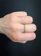 ANTIQUE 15CT GOLD STRIPED SPLIT RING