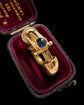 HUGE VINTAGE 18CT GOLD & SAPPHIRE BOLT RING