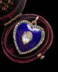 ANTIQUE DIAMOND & ENAMEL HEART PENDANT